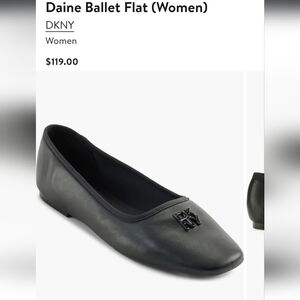 DKNY Women's Black Ballet Flats